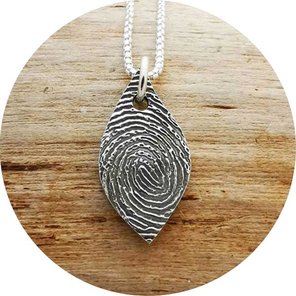 Empreinte digitale - Feuille de souvenir - Argent