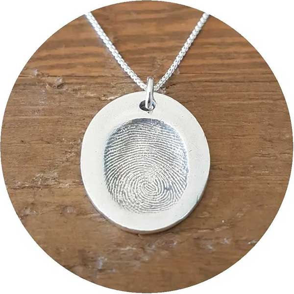 Empreinte digitale - Keeppsake - Rond - Argent